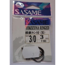 Anzois Sasame Yokozuna Ringed nº3/0 F-903 Black Nickel 3 Pcs